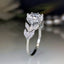 Fashion Leaf Flower Zircon Crown Engagement Ring