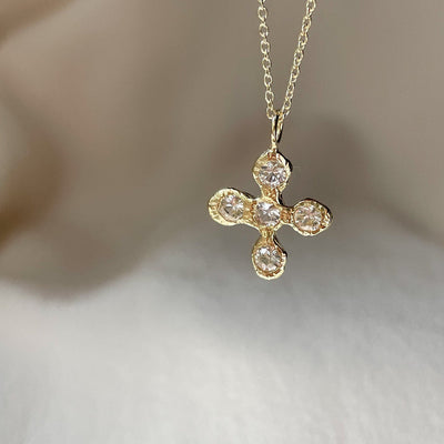 Copper Gold Plated Cross Rhinestone Pendant Necklace for Halloween