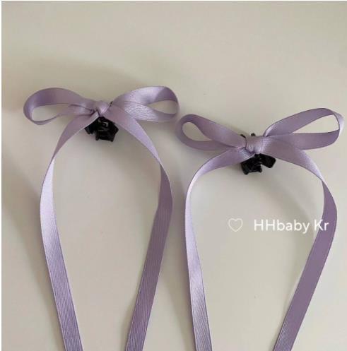 Y2K Preppy Style Sweet Bow Ribbon Hair Clip for Women