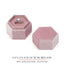 Casual Hexagonal Pink Velvet Jewelry Box for Earrings, Pendants, and Rings