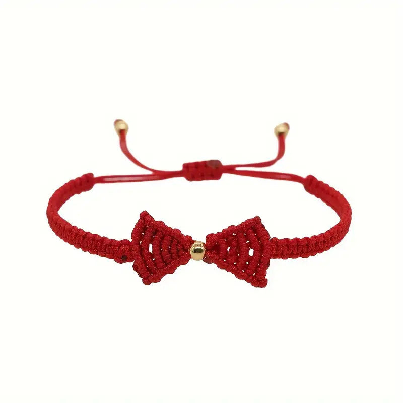 Bohemian Bow Knot Red Rope Women's Bracelet