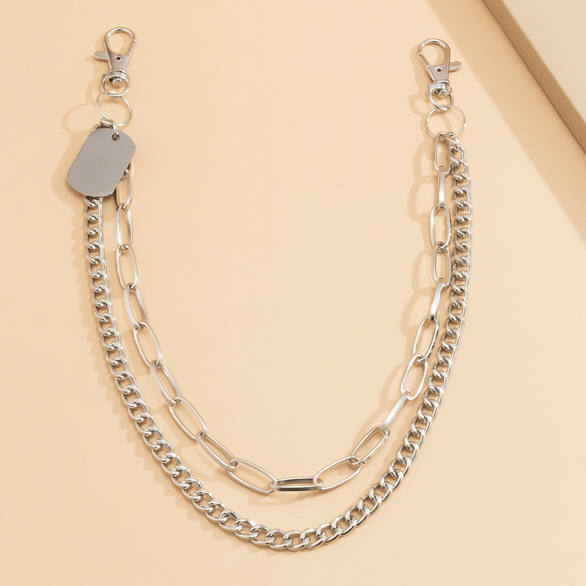 Hip Hop Double-Layer U-Shaped Chain Waist Belt