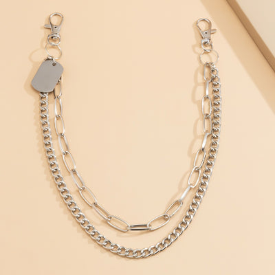 Hip Hop Double-Layer U-Shaped Chain Waist Belt