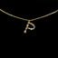 Simple Style 18k Gold Zircon Letter Pendant Necklace