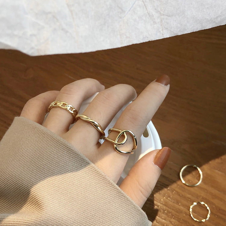 Creative Simple Stacking Combination Set 7 Piece Ring