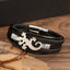 Simple Style Vintage Lizard Stainless Steel Leather Men's Bracelet