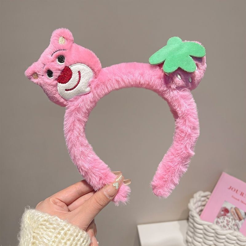 Women's Cute Cartoon Animal Hair Band - Rabbit, Panda, Frog Design, Plush Headband for Skincare and Makeup