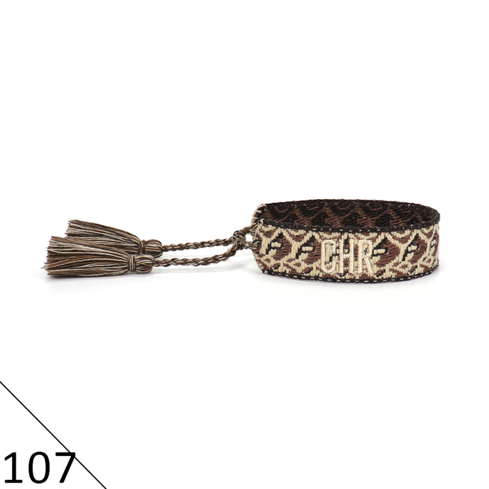 Simple Bohemian Multicolor Tassel Braided Women's Bracelet