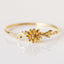 Elegant Glam Vintage Adjustable December Birthstone Flower Gold Plated Ring