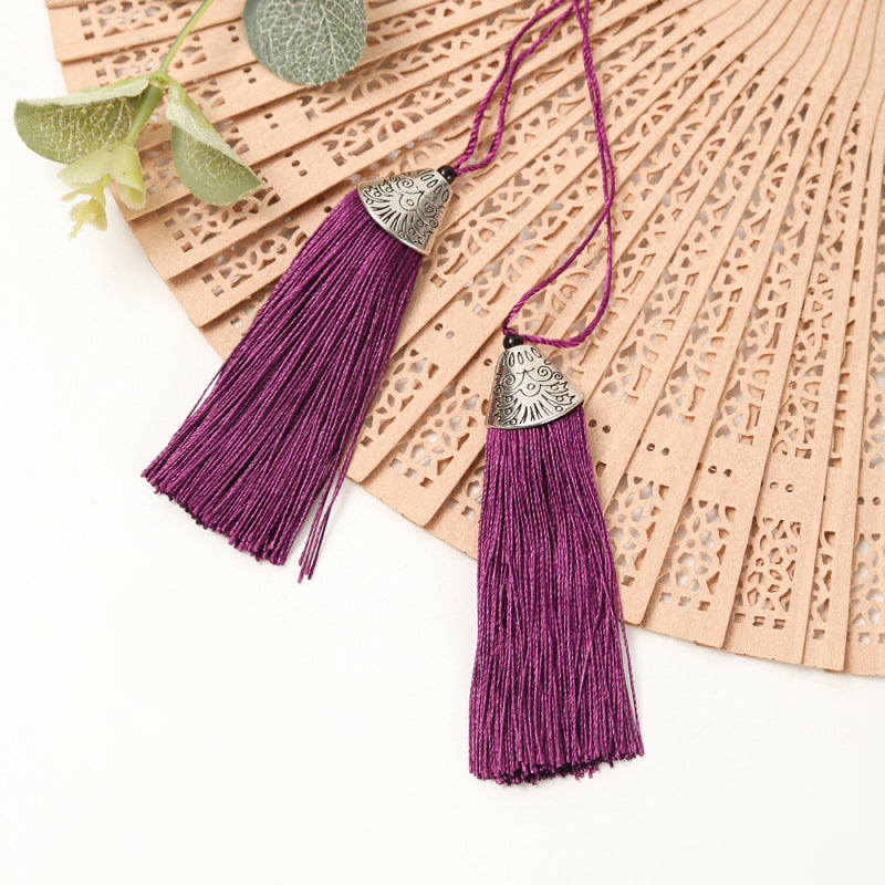 Simple Metal Fish Mouth Tassel Line Fashion Earrings