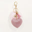 Alloy Heart Tassel Keychain with Rhinestone Charm for Bags and Cars