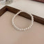 Fashion Solid Color Pearl Beaded Elastic Bracelet - French Retro Style Women's Jewelry