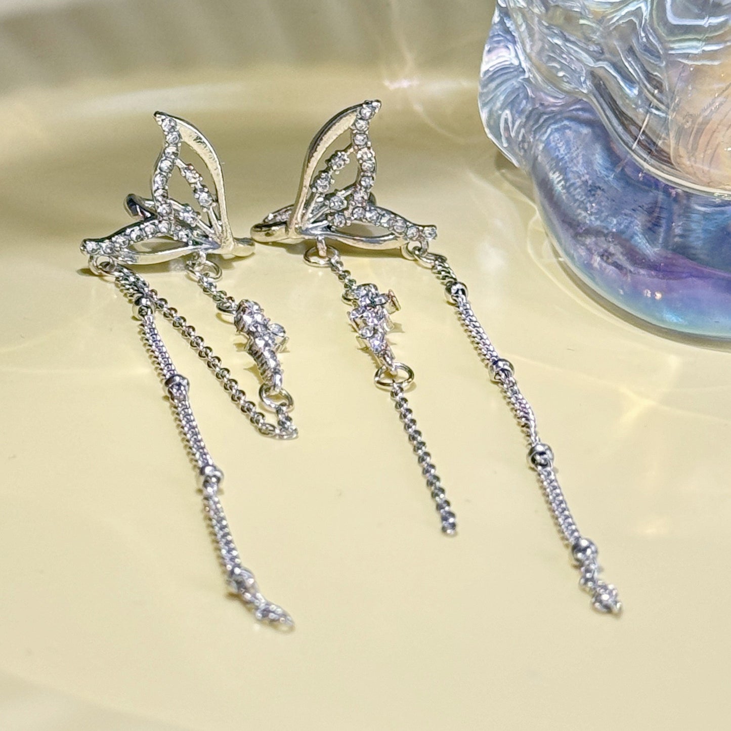 Simple Classic Bow Knot Zircon Butterfly Ear Cuffs - No Piercing Required