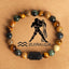 Casual Constellation Natural Stone Beaded Bracelets with Tiger Eye and Picture Stone