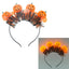 Simple Pumpkin Patchwork Hair Band with Halloween Candy Corn Light-up Headband