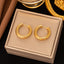 1 Pair Minimalist Round 18K Gold Plated Titanium Steel Hoop Earrings