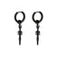 1 Piece Fashion Cross Titanium Steel Plating Drop Earrings