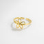 Simple Sterling Silver Openwork Flower Adjustable Ring for Women