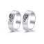 Simple Star Alloy Plated Cross Heart Couple Rings Set