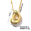 304 Stainless Steel Gold Plated Alphabet Pendant Necklace