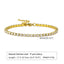 Elegant Geometric 18K Gold Plated Zircon Stainless Steel Layered Bracelets for Women