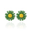 1 Pair Cute Daisy Raffia Flower Drop Earrings for Summer Beach Style