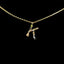 Simple Style 18k Gold Zircon Letter Pendant Necklace