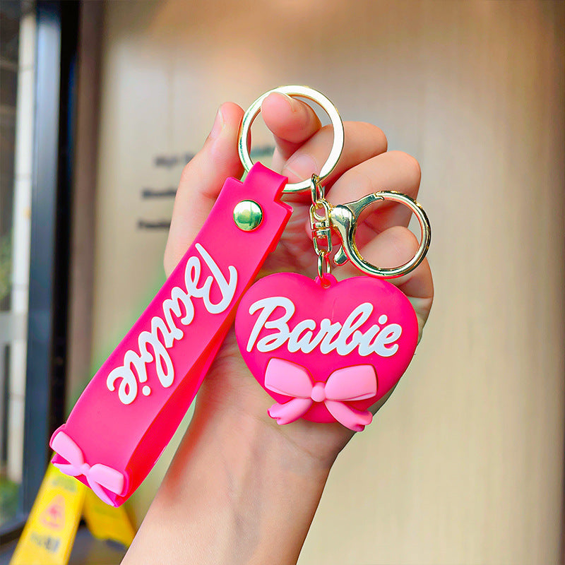 Cartoon Barbie Doll Pendant Keychain for Women