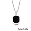 Retro Black Geometric Titanium Steel Pendant Necklace for Men