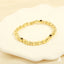 18k Gold Plated Geometric Beaded Layered Bracelet Set