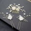 Handmade Bridal Pearl Flower Hair Comb and Pin Set for Wedding Accessories