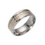 Pattern Fashion Titanium Steel Jesus Fish Ring for Couples