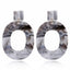 Korean Geometric Acrylic Statement Earrings