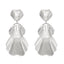 "Elegant Leaf and Flower Design Alloy Drop Earrings - Retro Fashion Statement Jewelry"