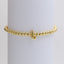 18k Gold Plated Copper Beaded Alphabet Stretch Bracelet