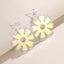 Sweet Heart Shape Acrylic Flower Butterfly Drop Earrings for Women