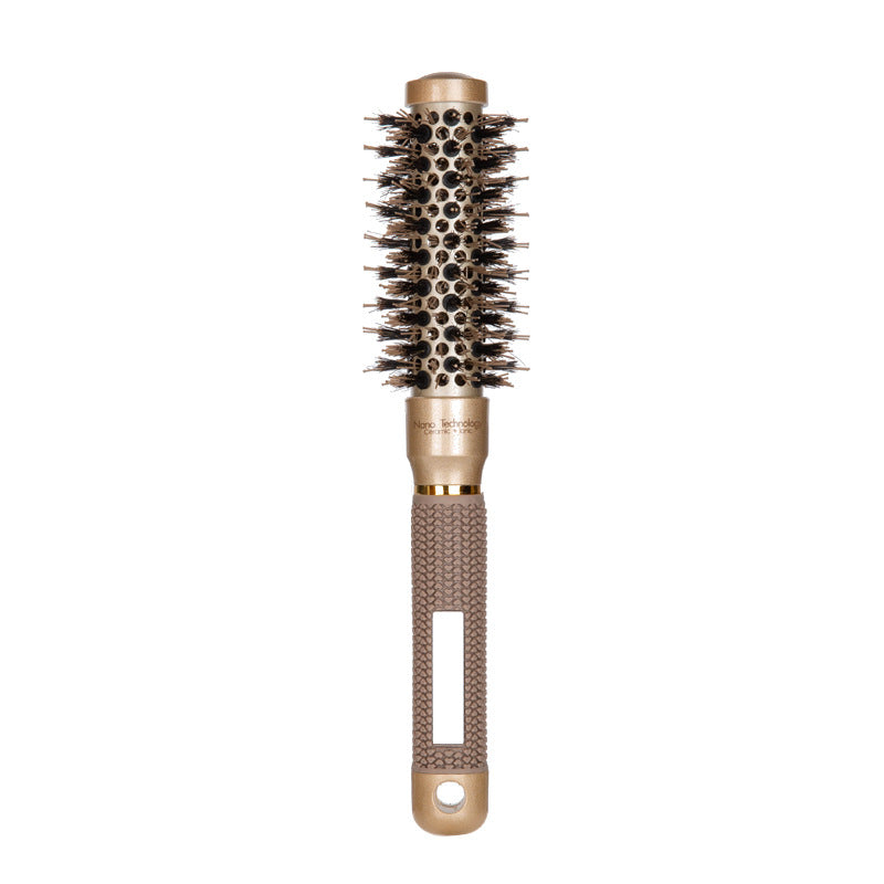 Classic Color Block Hair Comb with Ceramic and Aluminum Tube for Hairdressing and Curling