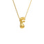 304 Stainless Steel Gold Plated Bubble Letter Necklace