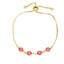 Fashion Adjustable 18k Gold Plated Colorful Crystal Bracelet