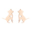 Women'S Fashion Dog Cat Stainless Steel No Inlaid Ear Studs Stainless Steel Earrings