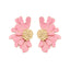 1 Pair Vintage Enamel Flower Petal Stud Earrings for Women