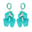 Elegant Petal Zinc Alloy Acrylic Dangle Earrings