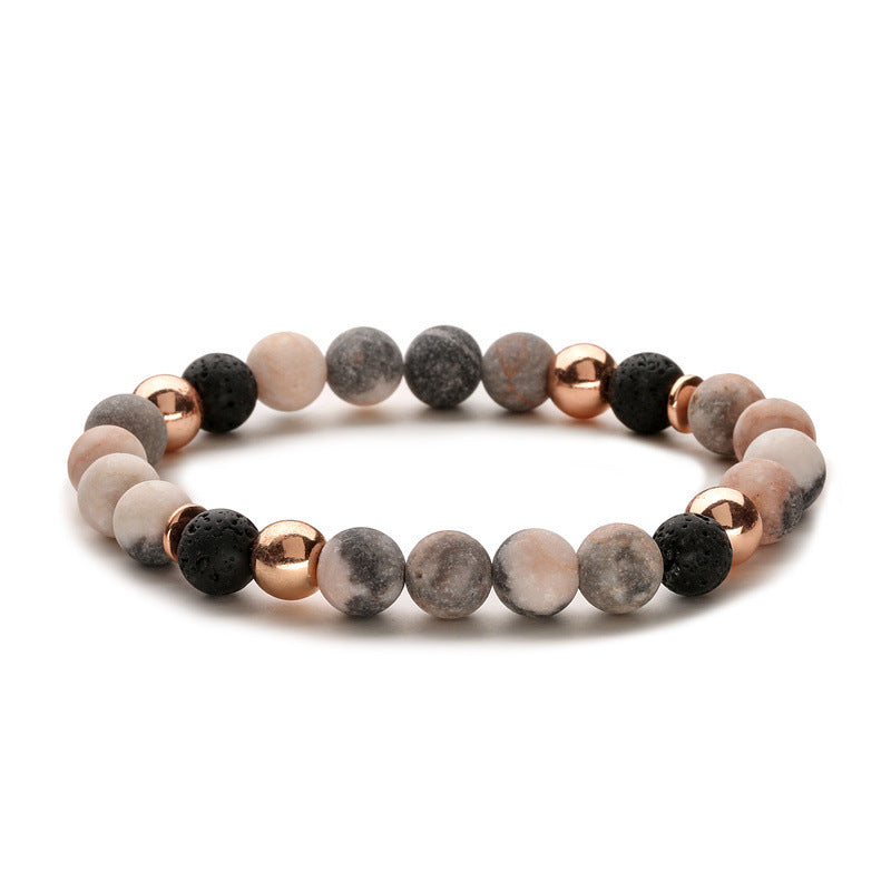 Retro Natural Stone Aromatherapy Beaded Bracelet Set