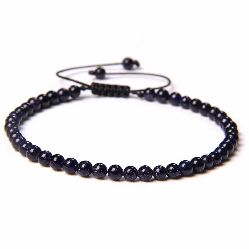 Casual Natural Agate Stone Adjustable Knitting Bracelet