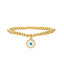 Evil Eye Gold Plated Copper Enamel Bracelet for Women