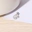 IG Style Shiny Letter Zircon Inlay Stainless Steel Cartilage Stud Earrings with Threaded Screw Closure