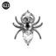 Spider Zircon Titanium Lip and Ear Studs - Polished Hip-Hop Punk Style Piercing Jewelry