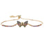 Simple Geometric Butterfly Crystal Pearl Bracelet Set