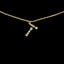 Simple Style 18k Gold Zircon Letter Pendant Necklace