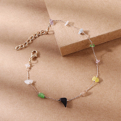 Fashion Geometric Natural Stone Chain Anklet